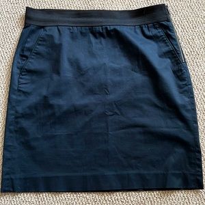 Navy blue cotton spandex skirt